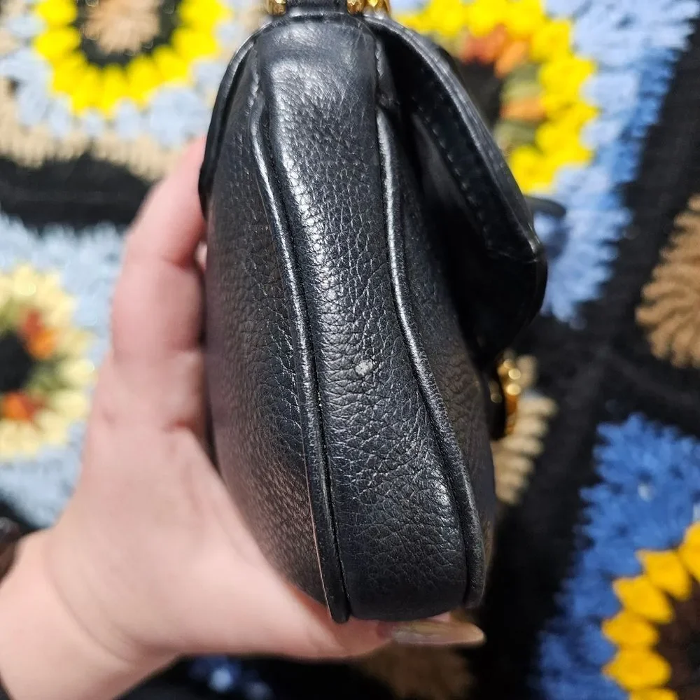 Tory Burch Black Crossbody Bag with Gold Accents